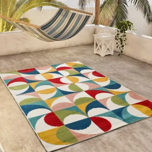 Buitentapijt – geometrisch met reliëf – veelkleurig – 120×170 cm – MILA Buitentapijt – geometrisch met reliëf – veelkleurig – 120×170 cm – MILA