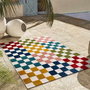 Buitentapijt – geometrisch met reliëf – veelkleurig – 120×170 cm – MILA Buitentapijt – geometrisch met reliëf – veelkleurig – 120×170 cm – MILA
