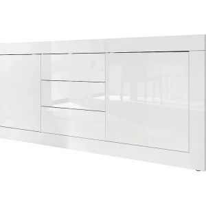 Buffet 2 deuren 3 laden, collectie CISA, kleur glanzend wit lak