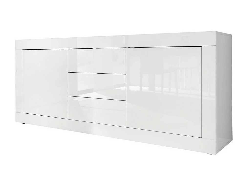 Buffet 2 deuren 3 laden, collectie CISA, kleur glanzend wit lak