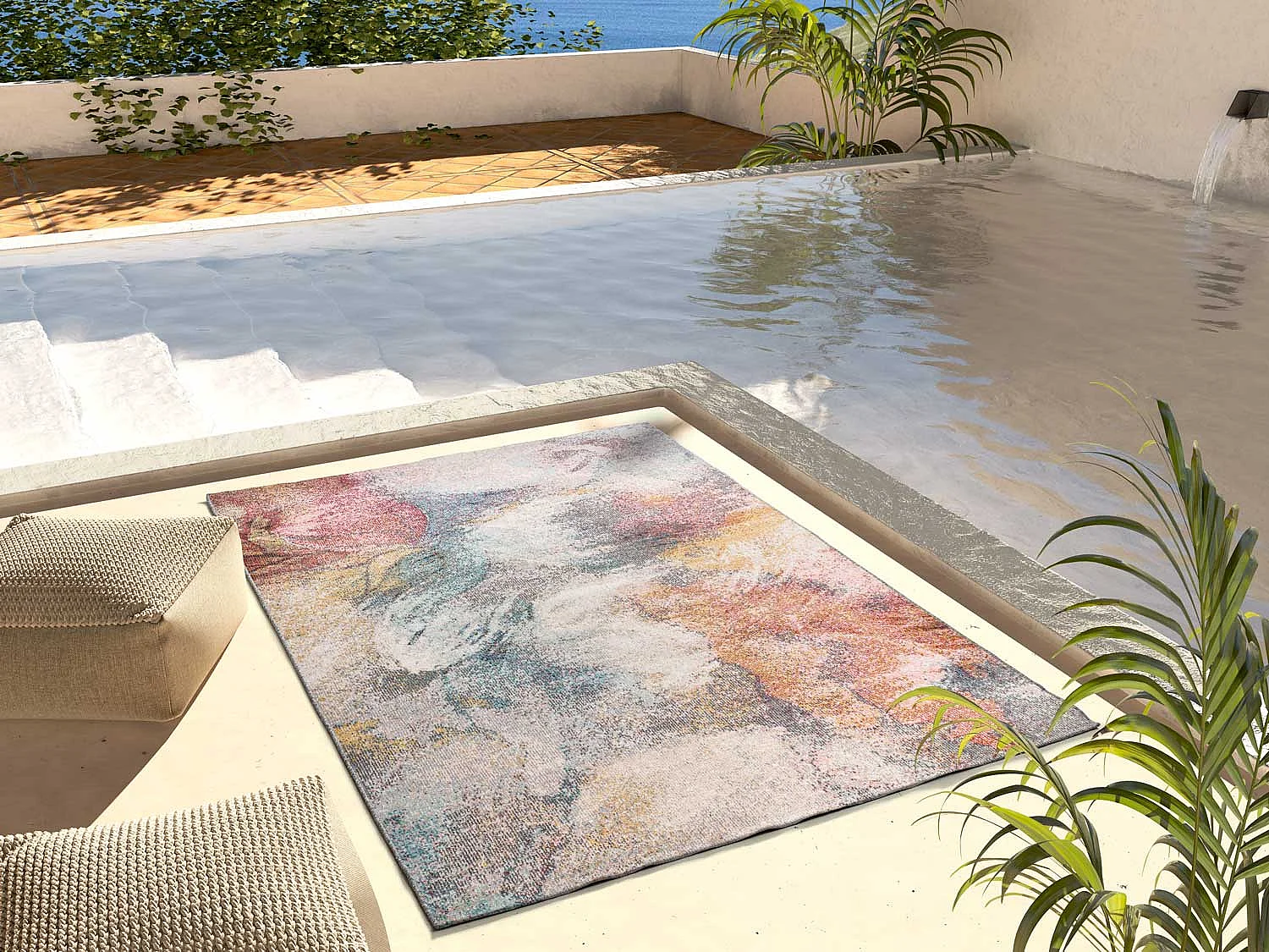 Buitentapijt - abstract - veelkleurig - 160x230 cm - SAMARA