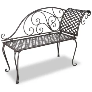 Chaise longue 128 cm staal antiekbruin Chaise longue 128 cm staal antiekbruin
