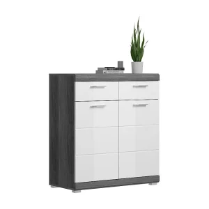 Buffet SCOTT – Hoogglans wit – 2 deuren, 2 laden – Staand