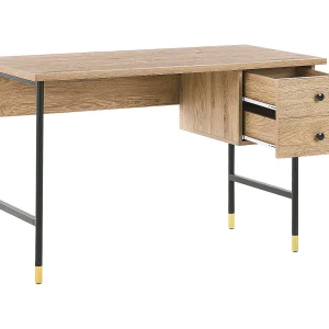 Bureau ABILEN Lichtbruin 120 cm 60 cm met opbergruimte Bureau ABILEN Lichtbruin 120 cm 60 cm met opbergruimte