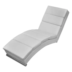 Chaise longue kunstleer wit Chaise longue kunstleer wit