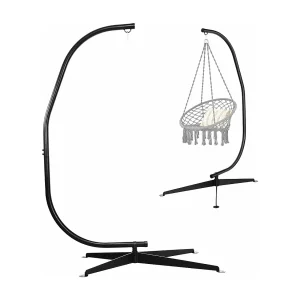 C-vormige hangstoel standaard, 207cm stevige schommel hangstoelstandaard,geschikt voor tieners en volwassenen,buiten, kruisvoet C-vormige hangstoel standaard, 207cm stevige schommel hangstoelstandaard,geschikt voor tieners en volwassenen,buiten, kruisvoet