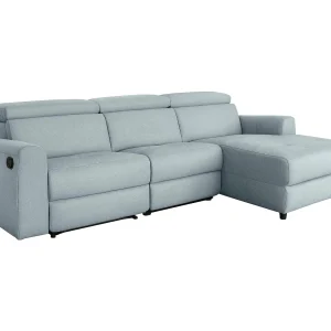 Capena | Chaise Lounge Sofa 3 zits rechts in ijsblauwe stof Capena | Chaise Lounge Sofa 3 zits rechts in ijsblauwe stof