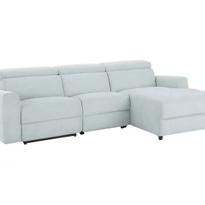 Capena | Chaise Lounge Sofa 3 zits rechts met elektrische functie in ijsblauwe stof Capena | Chaise Lounge Sofa 3 zits rechts met elektrische functie in ijsblauwe stof