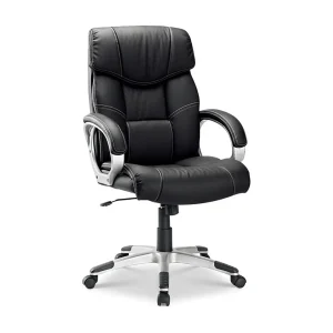Bureaustoel LIDA – PU Zwart – Comfort en elegantie voor uw werkruimte