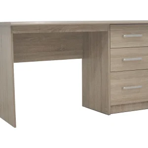 Bureau recht PRAGUE – 3 laden – Kleur sonoma eik – Functioneel ontwerp Bureau recht PRAGUE – 3 laden – Kleur sonoma eik – Functioneel ontwerp