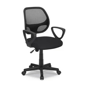 Bureaustoel IPOLIST – Zwart netweefsel – Verstelbare hoogte 86-98 cm – Moderne en ergonomische stijl