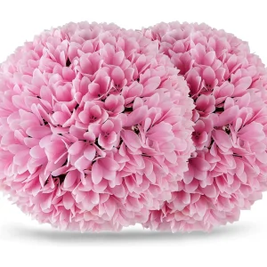 Buxusballen, 28 cm, uv-bestendig, vormgesneden, kunstplant, decoratieve plant, boekbal, kunstplant, decoratieve bolplanten voor huis, tuin, balkon, bruiloft, roze