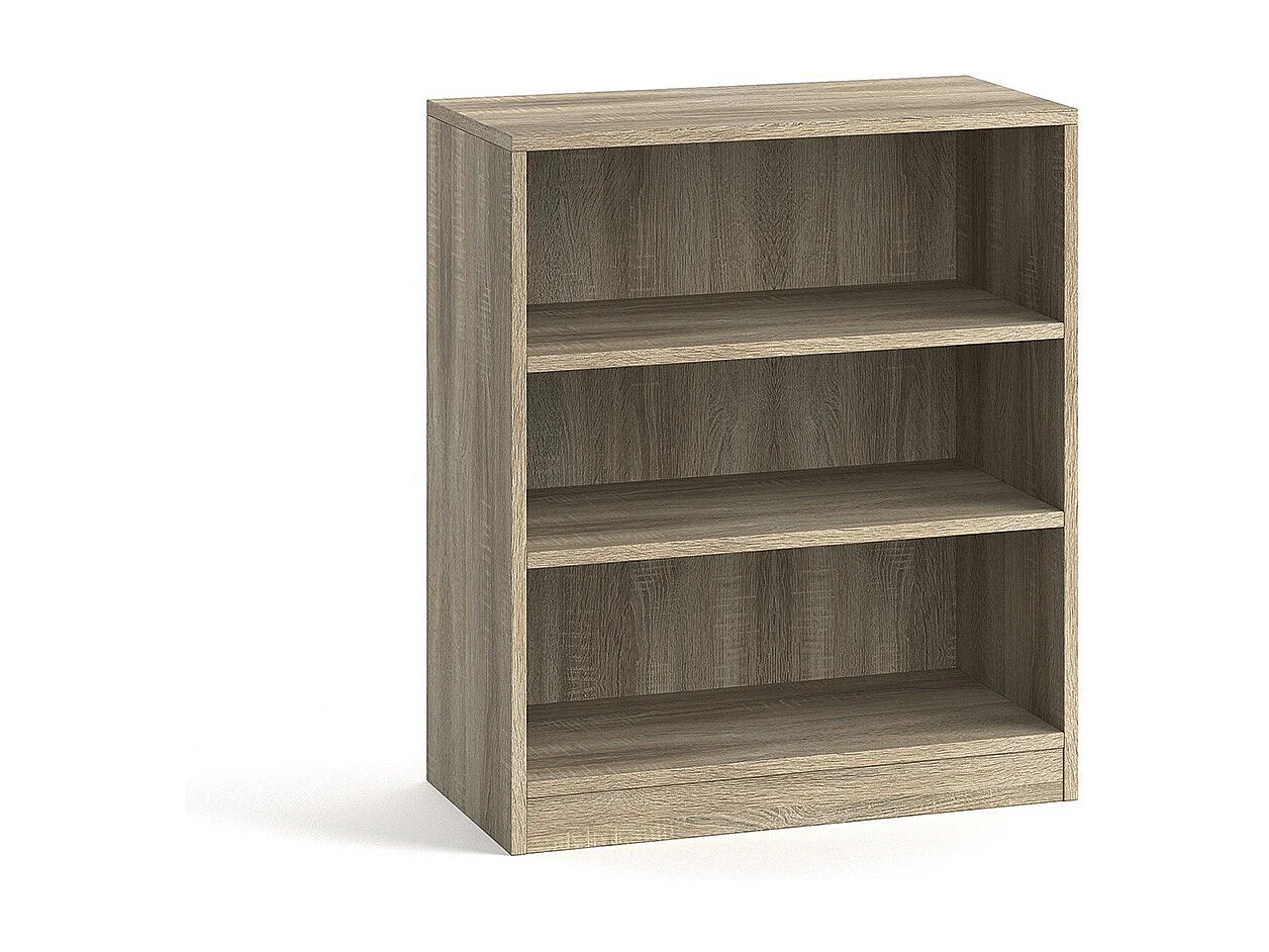 Breed design boekenrek met 2 planken, lichte eikenkleur collectie TOLLY