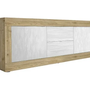 Buffet 4 deuren, collectie SKY, in hoogglans wit, ideaal voor een design keuken/eetkamer