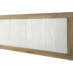 Buffet 4 deuren collectie ACCESS. Kleur wit en donker eiken Buffet 4 deuren collectie ACCESS. Kleur wit en donker eiken