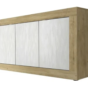 Buffet 3 deuren collectie ACCESS. Kleur wit en licht eiken Buffet 3 deuren collectie ACCESS. Kleur wit en licht eiken