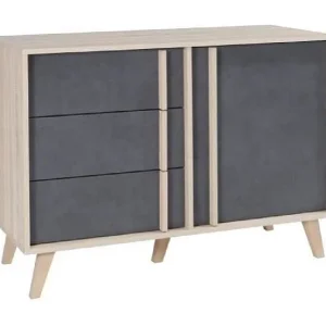 Buffet ENFILADE dressoir klein model MALMO licht eiken en betongrijs Buffet ENFILADE dressoir klein model MALMO licht eiken en betongrijs