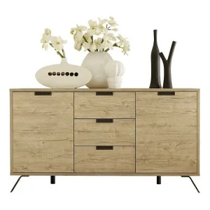 Buffet 2 deuren 3 laden, Collectie SHOW, kleur licht eiken