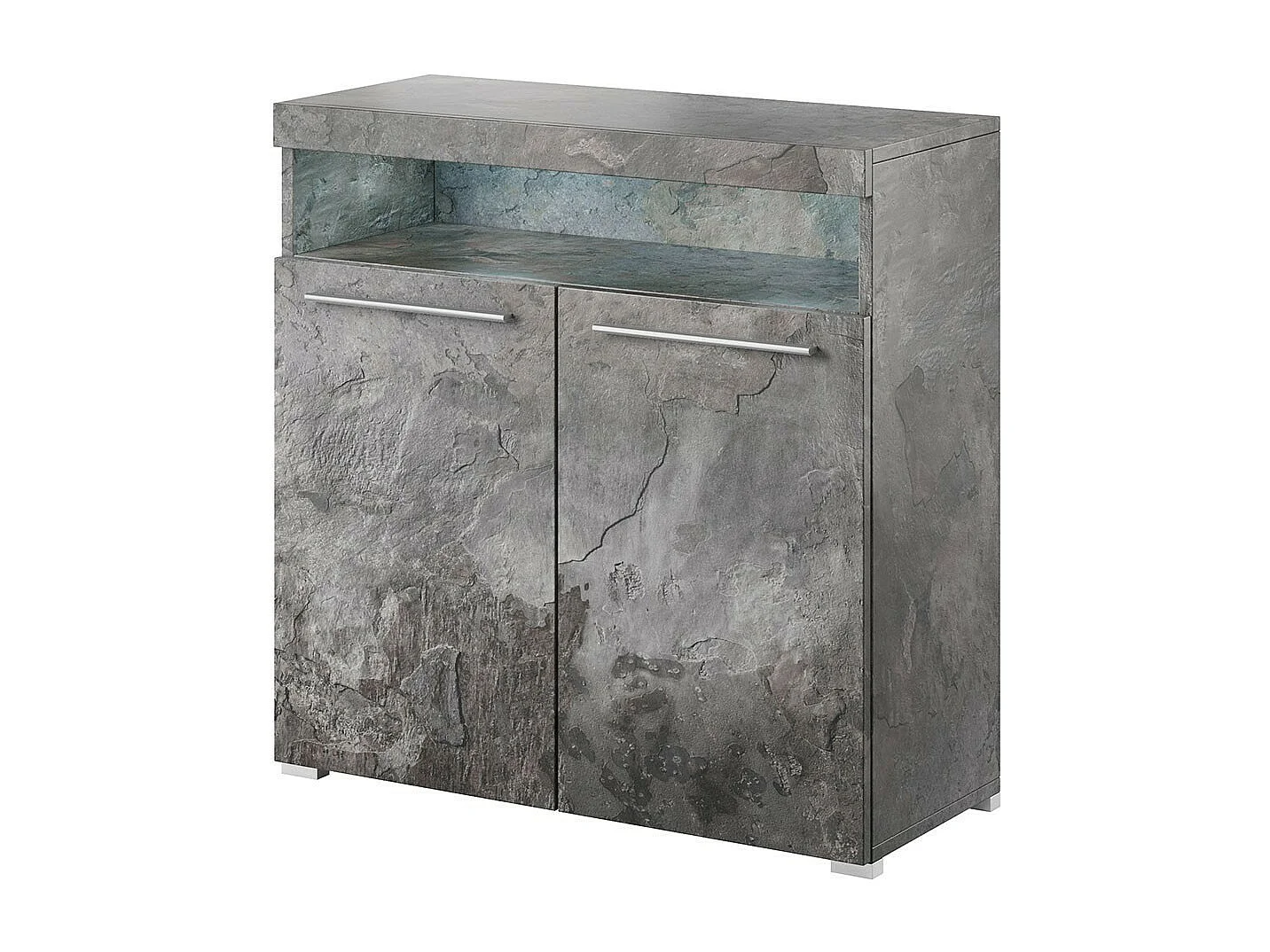 Buffet 90cm voor woonkamer, leisteen grijs, collectie BOMBAY