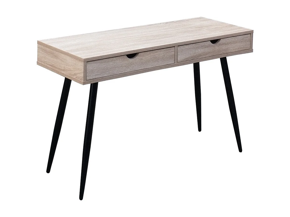 Bureau CALIFORNIA 2 laden – Licht eiken en zwart – Scandinavische stijl