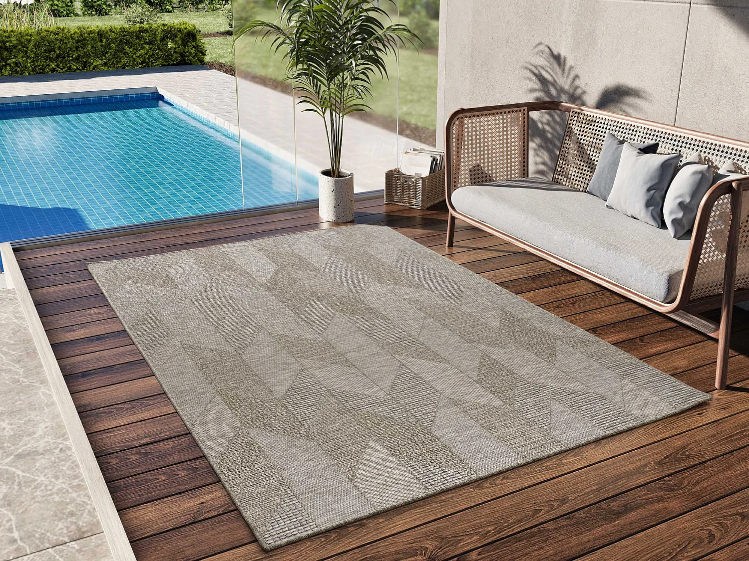 Buitentapijt - etnisch - natureltint - 152x230 cm - ORIA