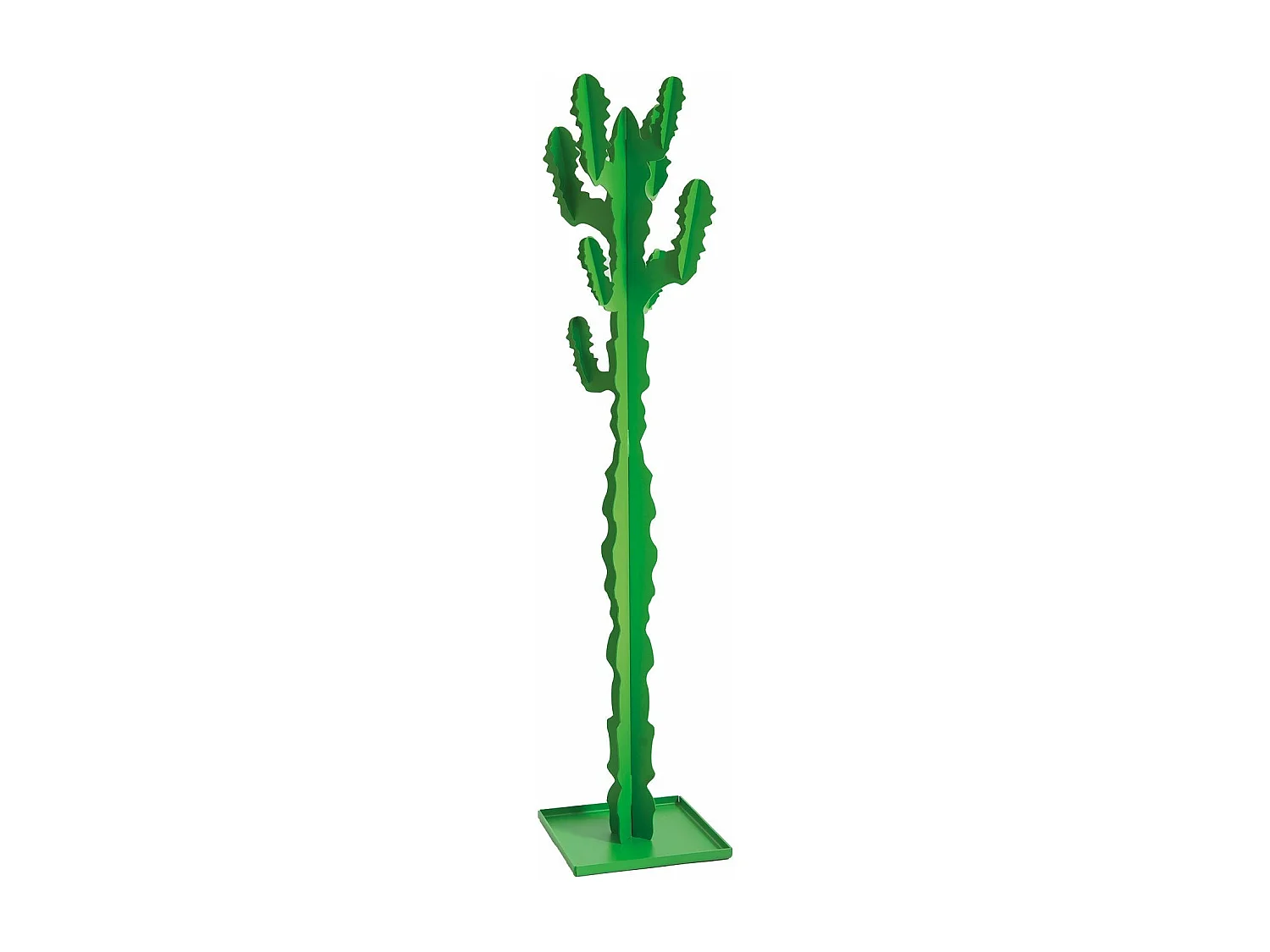 Cactus kapstok, 170 cm, vrijstaande ijzeren constructie, modern decoratief design voor slaapkamer, kantoor of entree, Made in Italy, groen