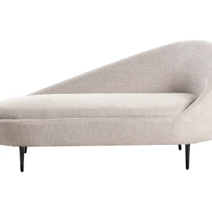 Chaise longue stof taupe rechtszijdig VALREAS Chaise longue stof taupe rechtszijdig VALREAS