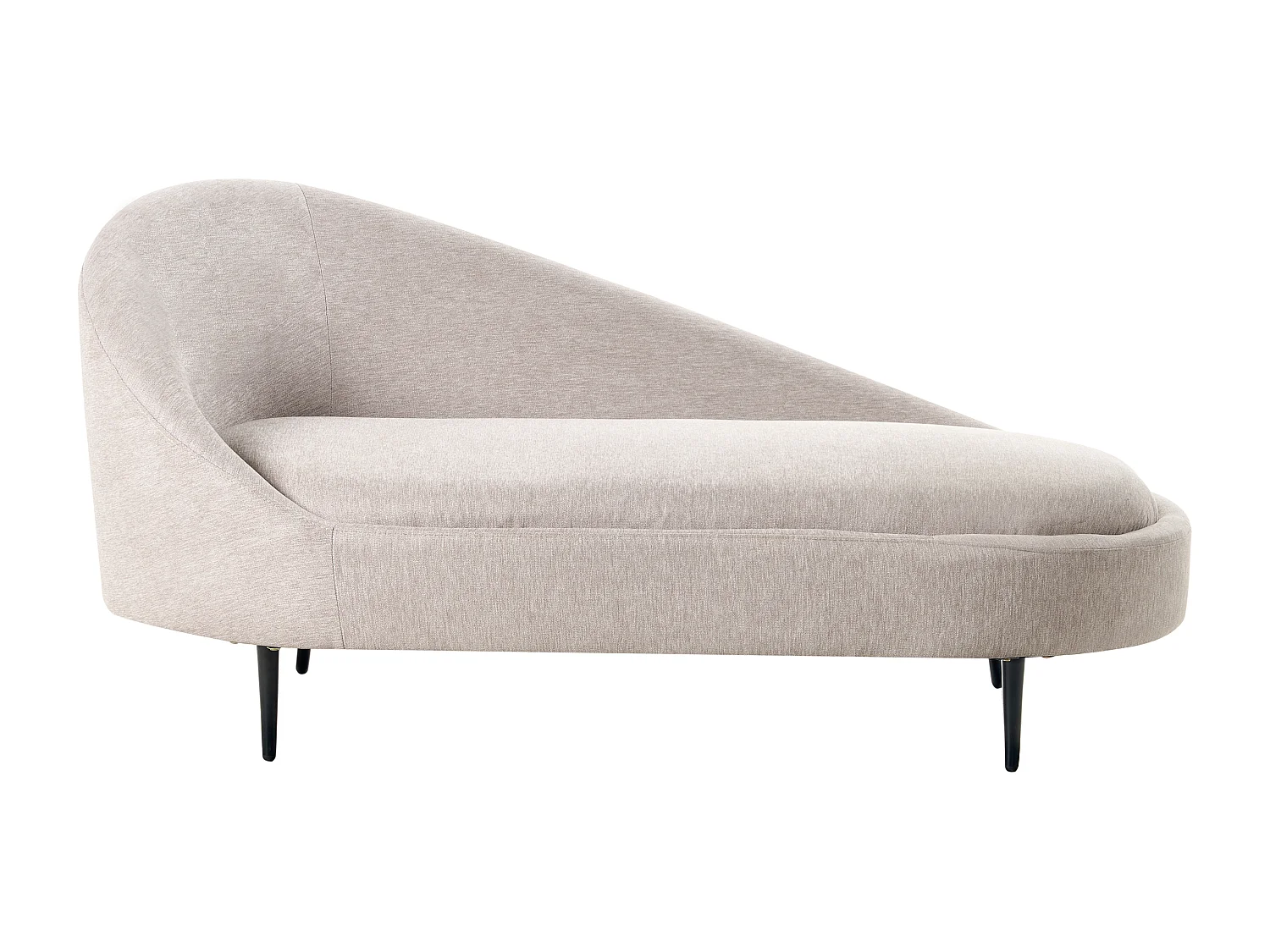 Chaise longue stof taupe linkszijdig VALREAS