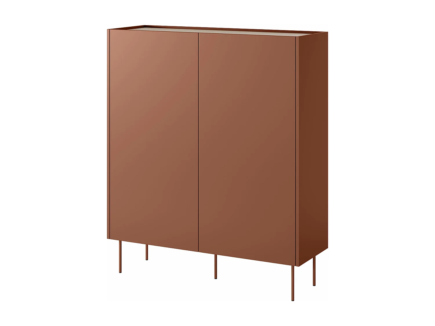 Buffet 2 deuren 2 laden met metalen voet 120x140 cm
