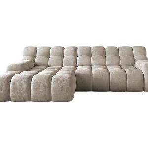 CAMPILE hoekbank met elektrisch verstelbare zitting, verstelbare hoofdsteunen, indeling links, 288x119x85 cm, kleur grijs CAMPILE hoekbank met elektrisch verstelbare zitting, verstelbare hoofdsteunen, indeling links, 288x119x85 cm, kleur grijs
