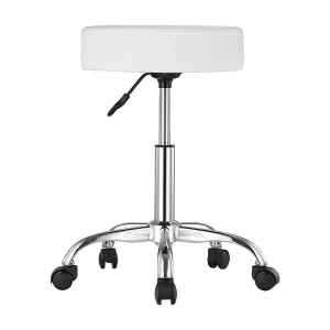 Burotabure SucceBuy Ronde Wielenstoel Wit, HoogteRegelbaar, Draaibaar, Capaciteit 204KG Burotabure SucceBuy Ronde Wielenstoel Wit, HoogteRegelbaar, Draaibaar, Capaciteit 204KG