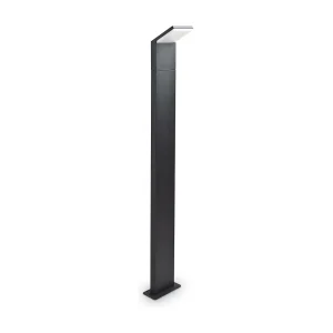 Buitenpaal in antraciet aluminium met LED-verlichting