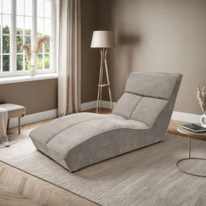 Chaiselongue SAN DIEGO in cappuccino fluweel Chaiselongue SAN DIEGO in cappuccino fluweel