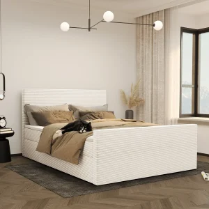 Boxspringbed met bedbodem en topper VIESTA stof Poso Ecru 120×200 cm H3-Bonell Boxspringbed met bedbodem en topper VIESTA stof Poso Ecru 120×200 cm H3-Bonell