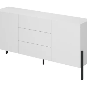 Buffet SALMA 2 deuren & 3 lades Push-to-Open – Super Mat Wit & Mat Zwart, 184×90×40 cm Buffet SALMA 2 deuren & 3 lades Push-to-Open – Super Mat Wit & Mat Zwart, 184×90×40 cm