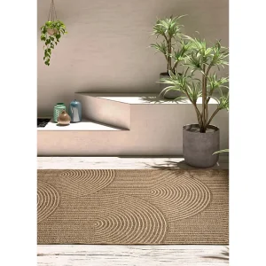 Buitentapijt – geometrisch jute-effect – natureltint – 160×230 cm – ACRA