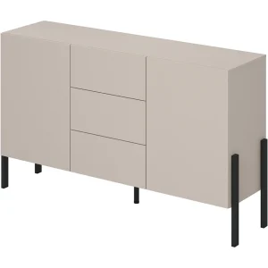Buffet design collectie SALMA – 2 deuren & 3 laden – Beige & mat zwart, 154×90×40 cm Buffet design collectie SALMA – 2 deuren & 3 laden – Beige & mat zwart, 154×90×40 cm