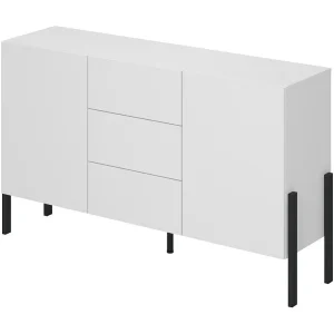Buffet design collectie SALMA – 2 deuren & 3 laden – Supermat wit & matzwart Buffet design collectie SALMA – 2 deuren & 3 laden – Supermat wit & matzwart