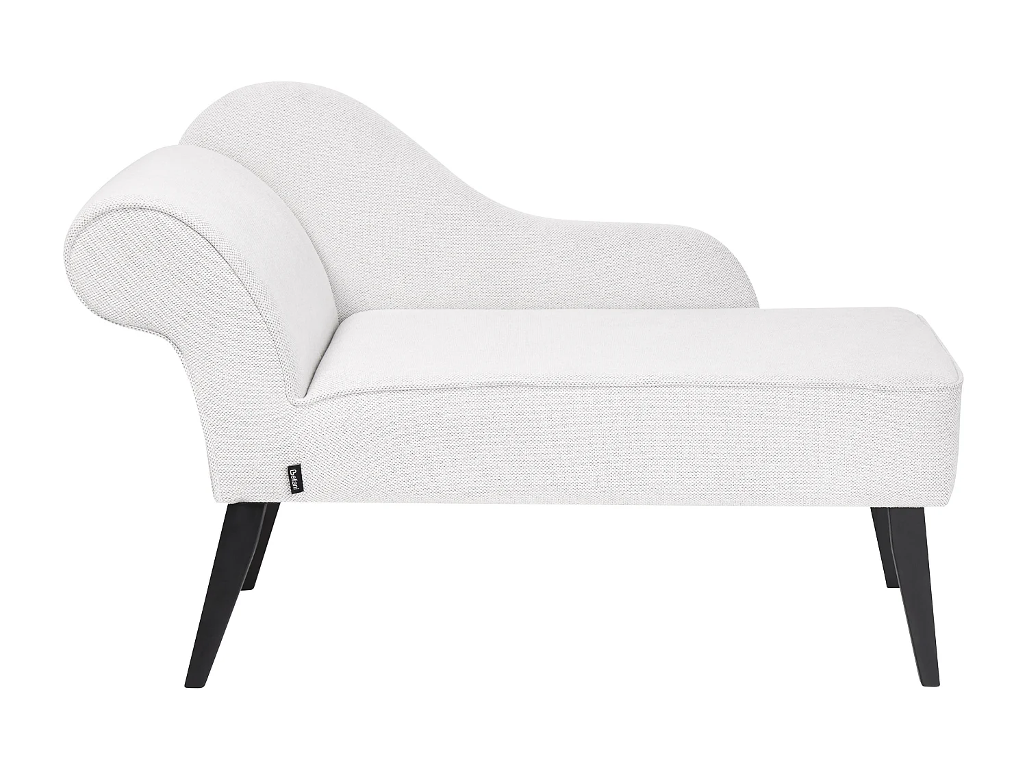 Chaise longue stof wit linkszijdig BIARRITZ