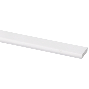 Afdeklijst grenen wit gegrond 5×22 mm 270 cm