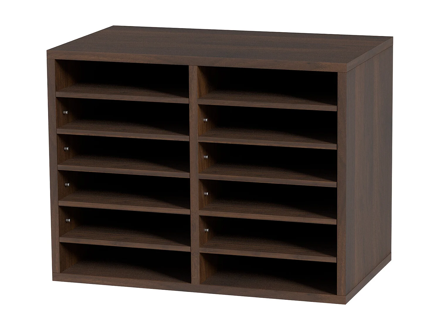 Bureau-organizer, SucceBuy Houten Documentenorganizer, Verstelbare Ordner, 12 Compartimenten, Bruin