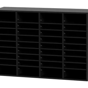 Bureau-organizer, SucceBuy Houten Documentenorganizer, 36 Compartimenten, Verstelbare Ordner, Zwart Bureau-organizer, SucceBuy Houten Documentenorganizer, 36 Compartimenten, Verstelbare Ordner, Zwart