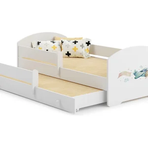 Cama dupla 160 x 80 com colchões e estrados incluídos Kobi Luk Airplane Cama dupla 160 x 80 com colchões e estrados incluídos Kobi Luk Airplane