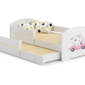 Cama dupla 160 x 80 com colchões e estrados incluídos Kobi Luk Cat Cama dupla 160 x 80 com colchões e estrados incluídos Kobi Luk Cat