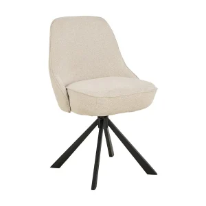 Carlton eetkamerstoel draaimogelijkheid beige.
