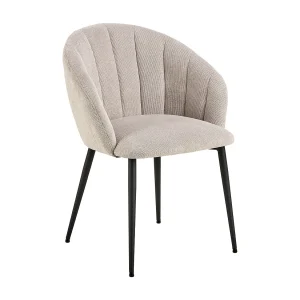 Brime eetkamerstoel met armleuning stof beige. Brime eetkamerstoel met armleuning stof beige.
