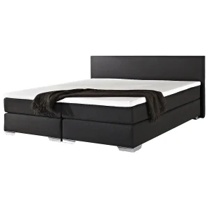 Boxspring stof zwart 180 x 200 cm PRESIDENT