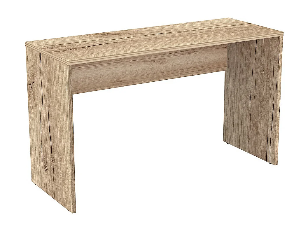 Bureau in eikenkleur MELTO 130 cm – Moderne stijl, compact en ideaal voor slaapkamer of thuiswerk
