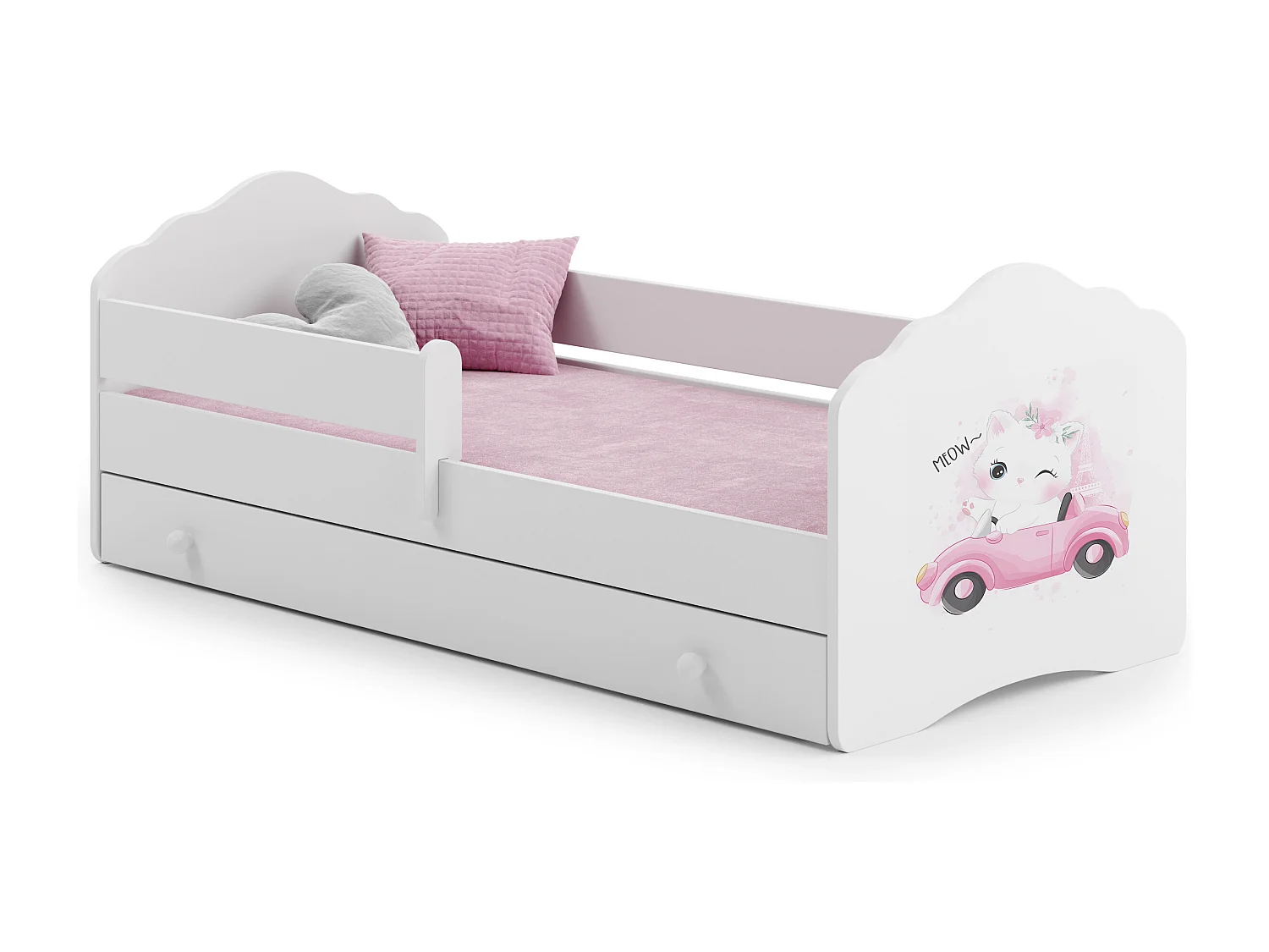 Cama infantil FALA BARSZU 140x70 CHAT com gaveta de arrumação KOBI - FALA BARSZU 140x70 KOT