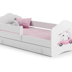 Cama de criança 160 x 80 com gaveta, colchão e estrado incluídos Kobi Wave Cat Cama de criança 160 x 80 com gaveta, colchão e estrado incluídos Kobi Wave Cat